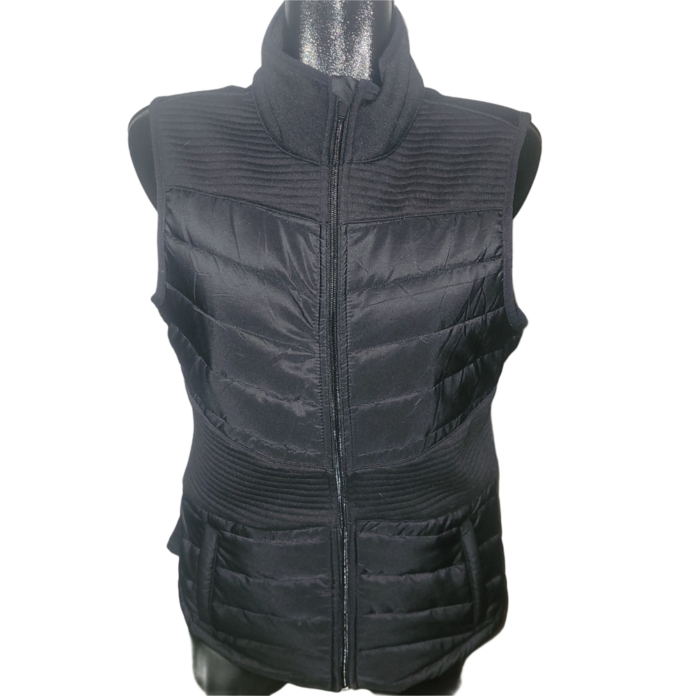 ACX Women's Black Quilted Zip-Up Outdoor Vest L